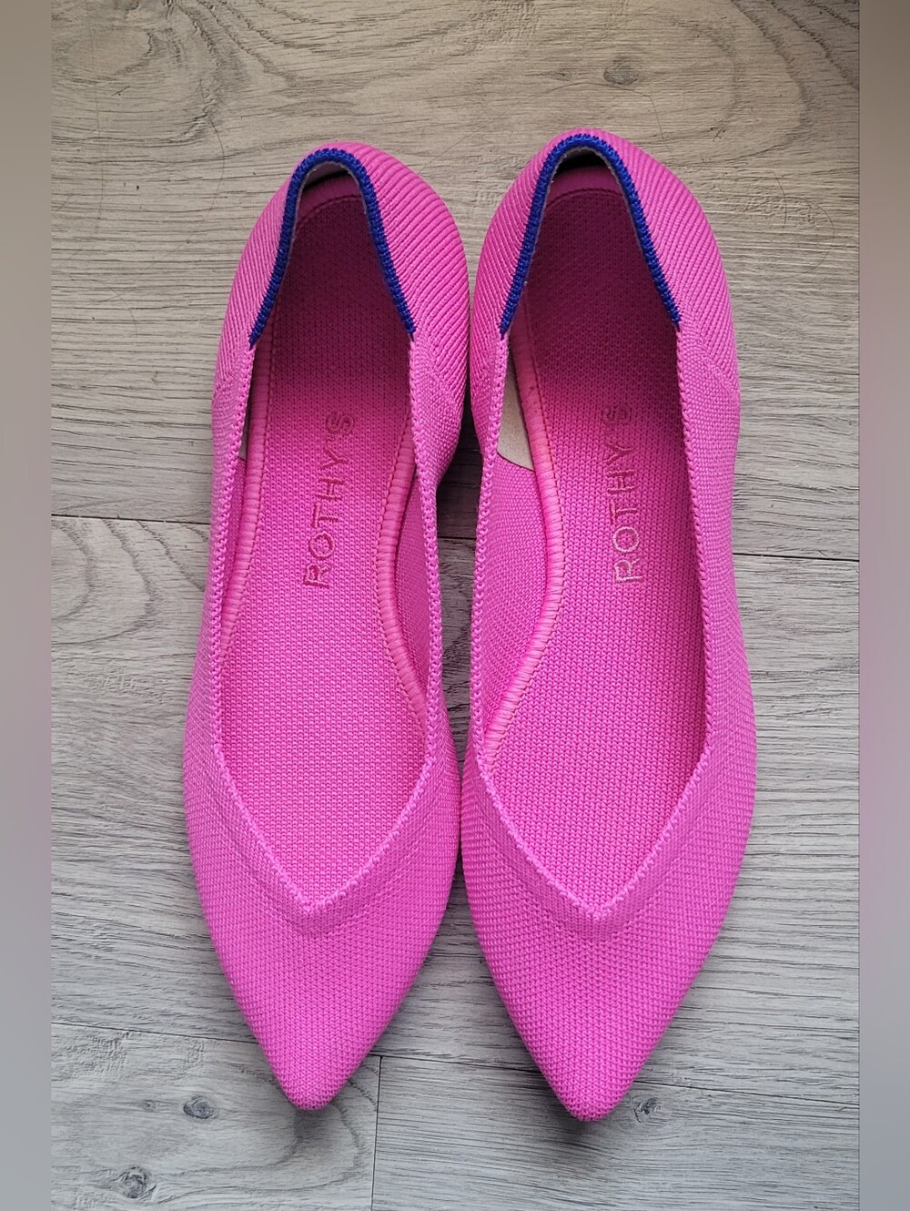 Rothy's The Point Dragon Fruit Hot Pink Flats, Women's US 6.5 EU 36.5 - Picture 4 of 16